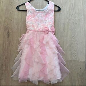 Pink Floral Kids Dress